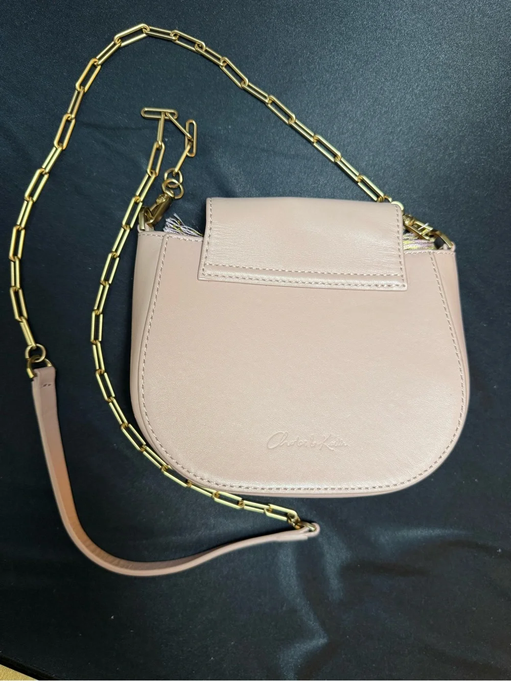 Charles & Keith Leather Womens Small light pink Fringe Crossbody Bag - NWOT
